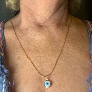 WHITE Evil Eye Necklace